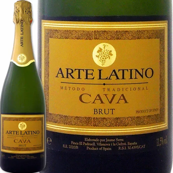 スパークリングワイン アルテラティーノ・カヴァ・ブリュット スペイン 白スパークリングワイン 750ml ミディアムボディ寄りのライトボディ 辛口 Arte Latino カヴァ D.O.カバ カタルーニャ ペネデス ブドウ品種 マカベオ50% チャレッロ25% パレリャーダ25% 11.5%