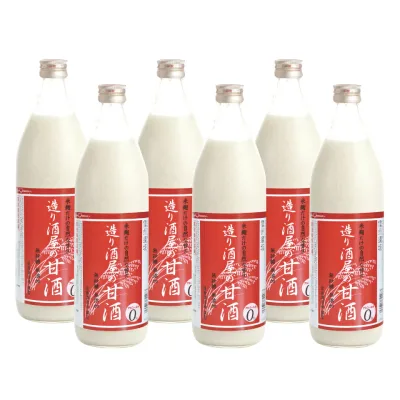【年間ランキング1位:日本酒/焼酎】 受賞蔵 ギフト 造り酒屋の甘酒 900mlx6本 【18分で16,000本売れた伝説の甘酒】【米と米麹だけ使用】【砂糖不使用】【あま酒】【ノンアルコール】