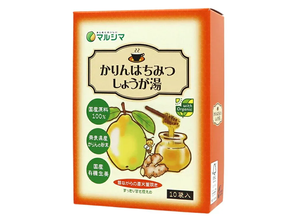 かりんはちみつしょうが湯 箱 120g (12g×10包) 温活 冷え性【マルシマ】j002175-ju