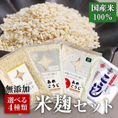 選べる 米麹 セット 無添加 国産米100% あめこうじ 白雪印 きぼうの米こうじ 有機栽培米 使用 乾燥麹 発酵食品 腸活 美容 健康