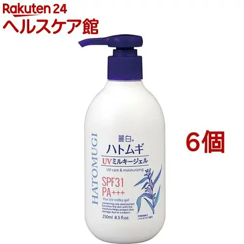 麗白 ハトムギUVミルキージェル(250ml*6個セット)【麗白】