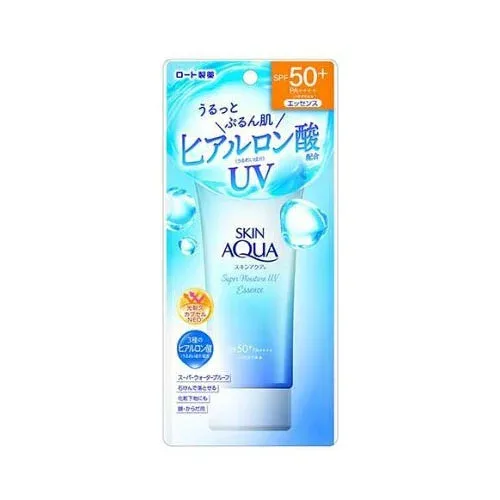スキンアクア スーパーモイスチャー UVエッセンス 80g(SPF50+ PA++++ 日焼け止め 顔 体 ボディ スキンアクア)(ロート製薬)