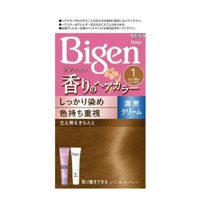 ビゲン 香りのヘアカラー クリーム 1 かなり明るいライトブラウン 1セット(白髪染め)(ビゲンホーユー)