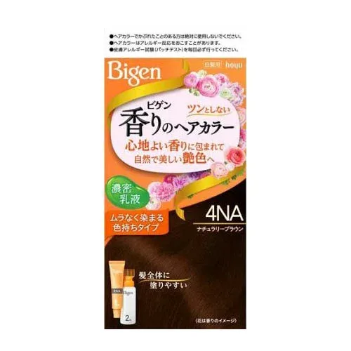 Bigen Scented Hair Color Emulsion 4NA Naturally Brown 1 Set (Gray Hair Dye) (Bigen Hoyu)
