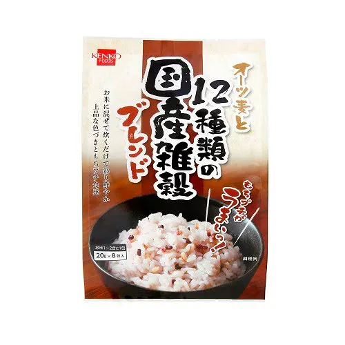 オーツ麦と12種類の国産雑穀ブレンド 160g(20g×8包) 【健康フーズ】