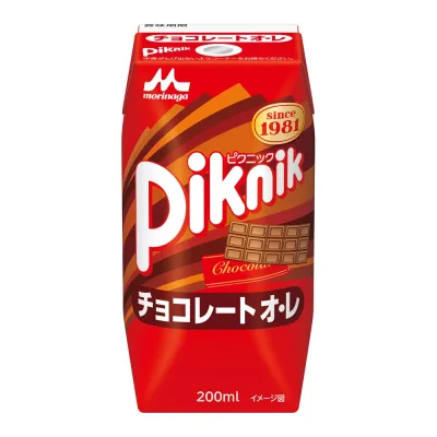 Morinaga Milk Picnic Chocolate Au Lait 200ml 24 bottles Free shipping Single drink size Prisma Pack