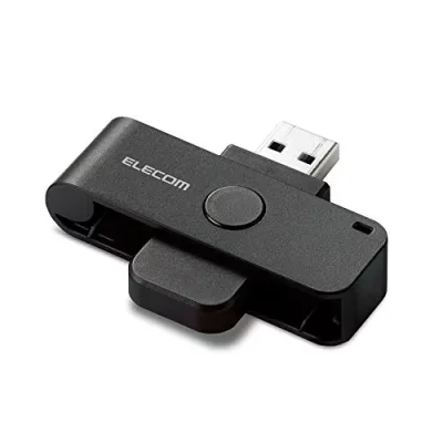 エレコム ICカードリーダー MR-ICD102BK 接触式 Windows mac対応 【マイナンバーカード/e-Tax 確定申告/eLTAX