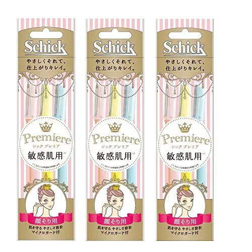 Schick(シック) シック Schick プレミア 敏感肌用 Lディスポ 3本入 × 3個 パック 【まとめ買い】 マイクロガード付 使い捨