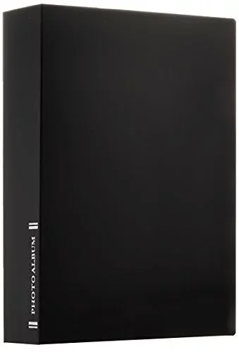 ナカバヤシ ポケットアルバム 超透明 L判248枚収納 ブラック CTPL-240-BK