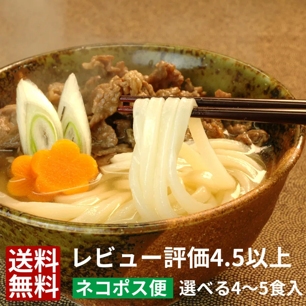 【 送料無料 】【ネコポス】 讃岐うどん を メール便 で さぬきうどん ツルっと亀〜る | さぬき うどん 半生 讃岐 お取り寄せ お取り寄せグルメ ギフト 香川 うどんセット セット 半生うどん