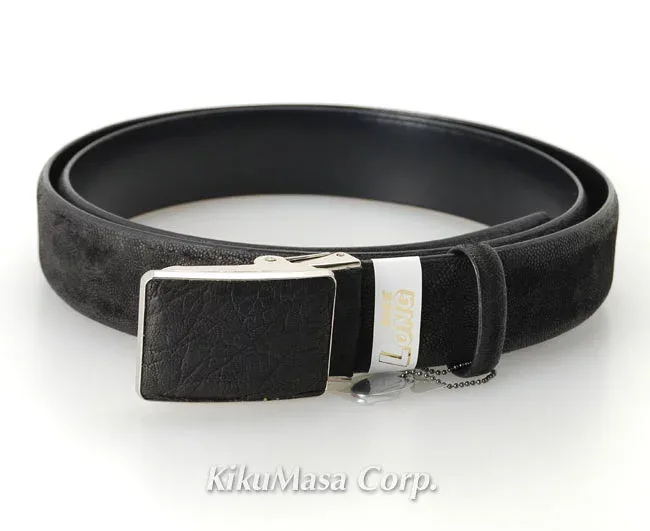 エレファント ベルト 裏牛革 バックルタイプ 35mm ブラック 象革 黒 メンズ 男性用 日本製 天然皮革 高級皮革 ギフト プレゼント 成人式 お祝い 父の日 敬老の日 クリスマス