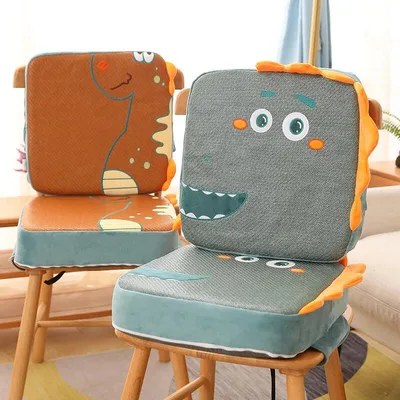 こども用 40*40cm ベビー用チェアクッション 座布団 座布団 厚み5/10cm チェアクッション 取り付け簡単 低反発 食事クッション