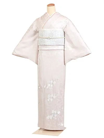 レンタル 訪問着 身長:155~165cm 正絹 薄ピンク系 胡蝶蘭 着物 母親 結婚式 入学式 卒業式 お宮参り 七五三 h-1136