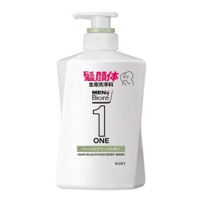 花王(Kao) メンズビオレONE オールインワン全身洗浄料 ハーバルグリーンの香り 本体 (480mL)