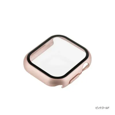 ナカバヤシ SMWC-AW421PG Apple Watch Series10用 高硬度9Hガラス+ケース 42mm ピンクゴールド