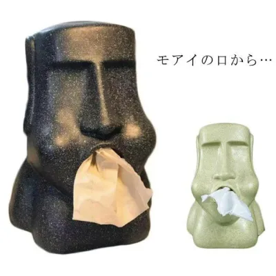 ティッシュケース ティッシュ モアイ おもしろ おもしろティッシュボックス ティッシュ モアイ モアイ像 ティッシュカバー モアイ ギフト