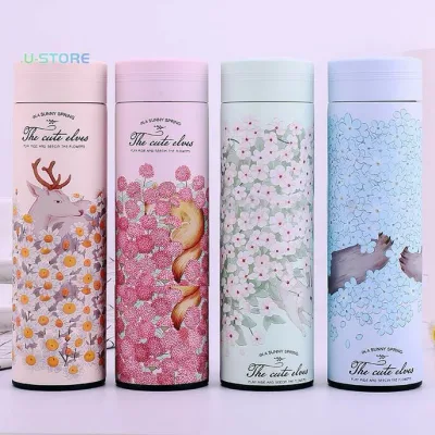 保温水筒 ステンレスボトル コップ レディース 直飲み ワンタッチ 子供 おしゃれ 480ml 可愛い 旅行 アウトドア マグボトル 軽量 保冷
