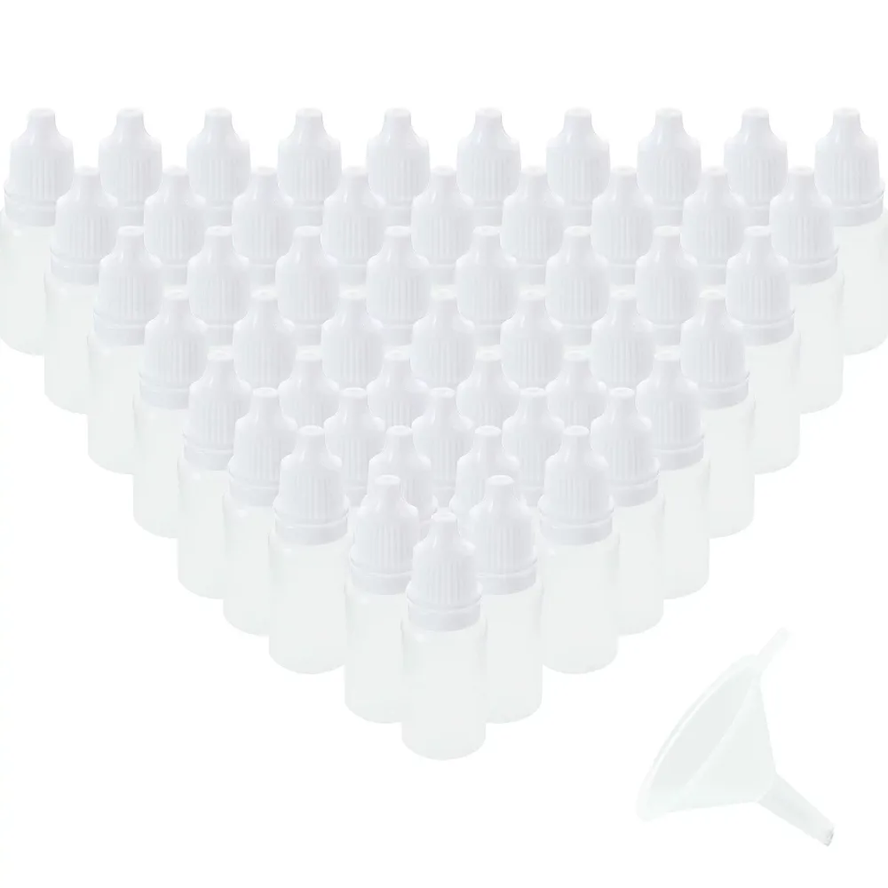 100個セット 10ml ドロッパーボトル スポイトボトル プラスチックスポイト瓶 スポイトタイプ容器 プラスチック PE材料 エッセンシャルオイル容器 目薬スポイト瓶 絞り可能 詰め替え 小口ドロップボトル 軽量 持ち運び 旅行 実験道具 塗料 小分け