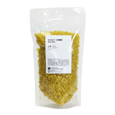 ミツロウ(未精製) 200g みつろう 蜜蝋 蜜ろう ビーズワックス