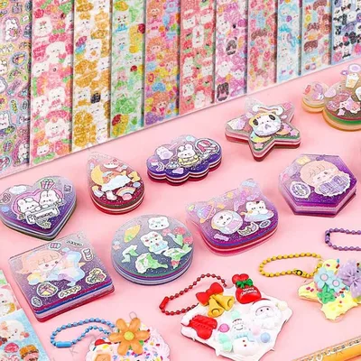 【送料無料】99点セット おもちゃ 女の子 おしゃれ遊び シール 誕生日 プレゼント DIY 手作り 持ち運び キッズ カラフル テープ 指遊び 癒し 減圧おもちゃ 暇つぶし 透明 プレート子供 大人 玩具 DIY クリスマス ギフト
