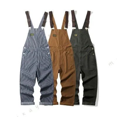 8 200 円 オーバーオール メンズ サロペット ワイド キャンバス アウトドア ストライプ 秋 パンツ つなぎ 秋冬 おしゃれ 作業着 オー ンワン ボ 大きいサイズ 20代 30代 40代 50代 カジュアル 上品 通勤 ゆったり