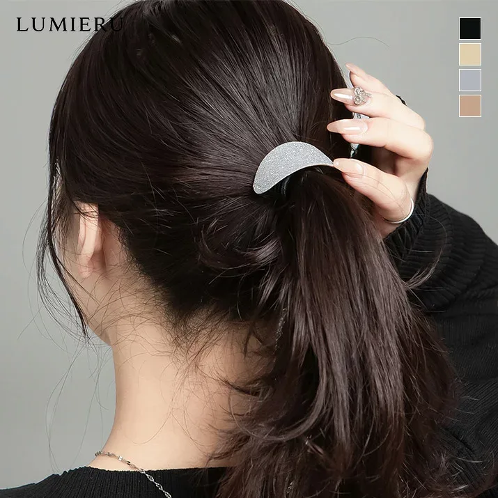 《オーバルヘアゴム》華やかに魅せる、きらめくラメ素材全4色オーバルヘアゴム ヘアゴム 大人っぽい おしゃれ ヘアアクセサリー ラメ オーバル 大人 上品 エレガント フェミニン ゴールド ブラウン グレー ブラック 黒 ミックスカラー メール便可//5//