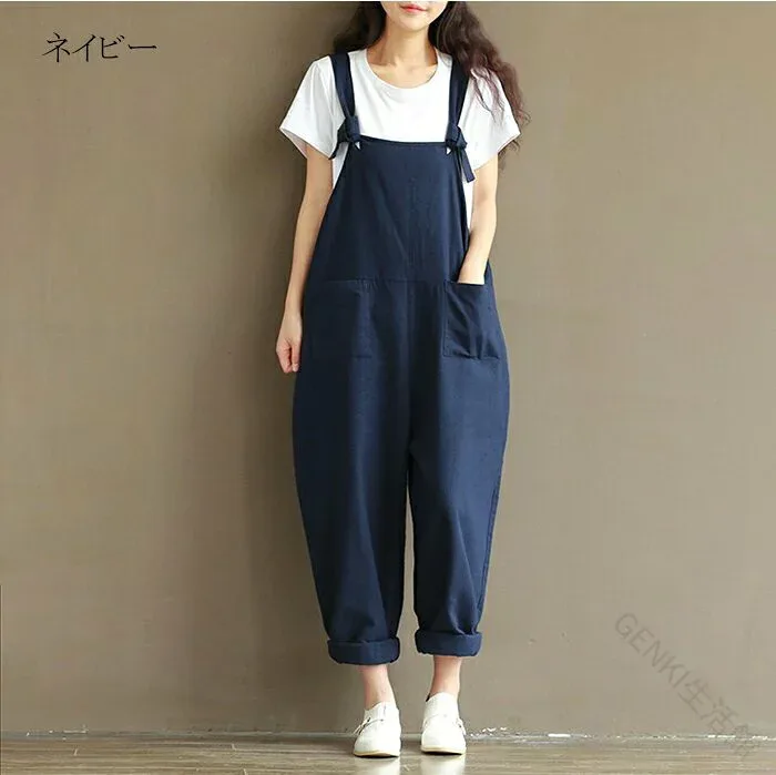パンツ 作業ズボン サロペット オーバーオール レディース ゆったり カーゴパンツ ソ ワークパンツ つなぎ 作業服 カジュアル デニム オ