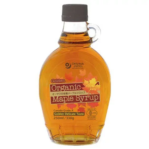 オーサワの有機メープルシロップ ゴールデン(デリケートテイスト) 250ml(330g) 【オーサワジャパン】
