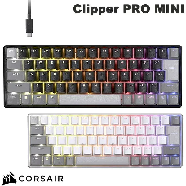 Corsair Clipper PRO MINI 60 日本語配列 有線 テンキーレス ゲーミングキーボード コルセア (キーボード)