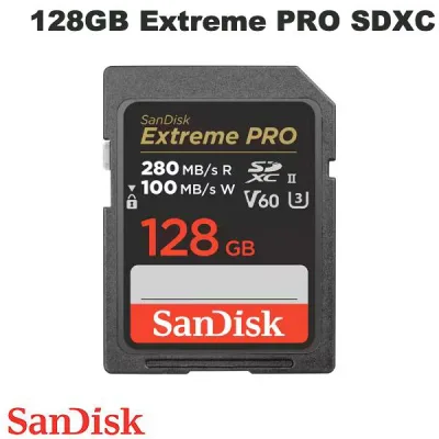 SanDisk 128GB Extreme PRO SDXC UHS-II U3 V60 Class10 海外パッケージ # SDSDXEP-128G-GN4IN サンディスク (SDHC メモリーカード)
