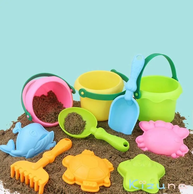 Toys Kids Beach Bucket Sandbox Set Shovel Set Sand Play Toy Sandbox Set Water Play Snow Play Beach Bathing Bath Toy Beach Leisure Summer Vacation Educational Toy Infant Children Birthday Gift
