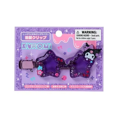 サンリオ(SANRIO) 前髪クリップ(#サンリオ学園きらめき祭) クロミ アクリル・スチール メイク 食事 デスクワーク 対象年齢3才以上 125156