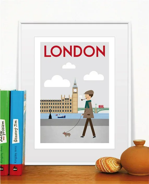 アート ポスター LONDON ロンドン イングランド 世界の街ポスター A3サイズ 30X42cm 風景 建物 建築物 都市 アート お洒落 インテリア 可愛い おしゃれ オリジナル デザイン タペストリー★