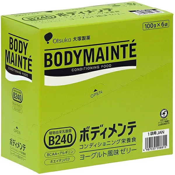 大塚製薬株式会社 ボディメンテ ゼリー(ヨーグルト風味)100g×6個セット<植物由来乳酸菌B240><BCAA+アルギニン ホエイプロテイン>【北海道・沖縄は別途送料必要】【CPT】【NK】