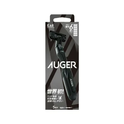 【送料無料】貝印株式会社AUGER コンボパック ホルダー 1個+替刃6個付【△】【CPT】