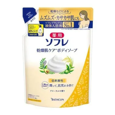 【送料無料】株式会社バスクリン 薬用ソフレ 乾燥肌ケア ボディソープ つめかえ用【医薬部外品】 400mL【RCP】【△】