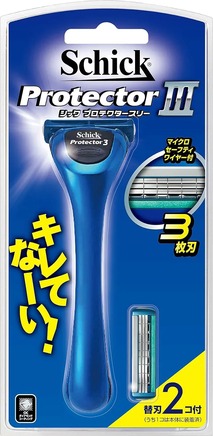 【Schick】シック プロテクタースリー ホルダー 本体(刃付き)+替刃 1個入