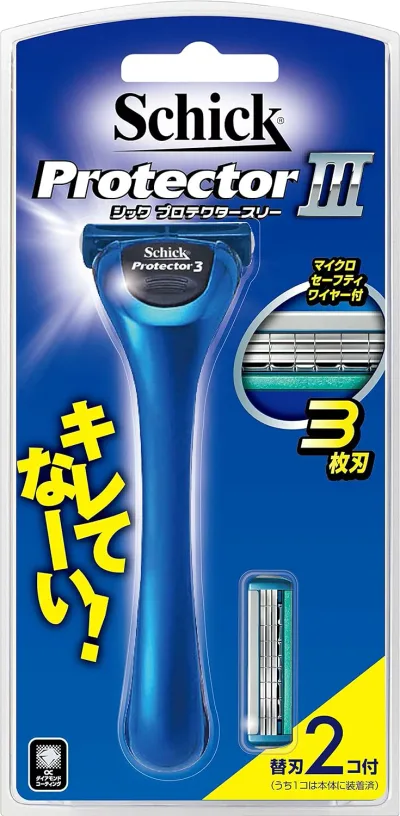 【Schick】シック プロテクタースリー ホルダー 本体(刃付き)+替刃 1個入