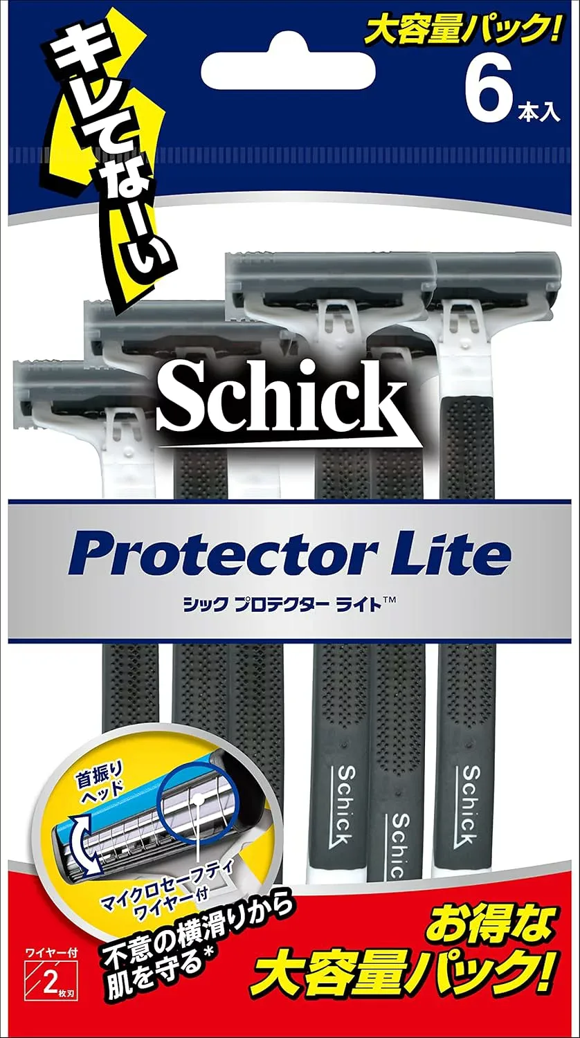 【定形外郵便で送料無料!】【Schick】シック プロテクター ライト ディスポ 6本入