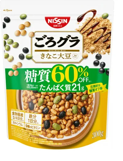 日清シスコ ごろグラ糖質60%オフきなこ大豆 300g