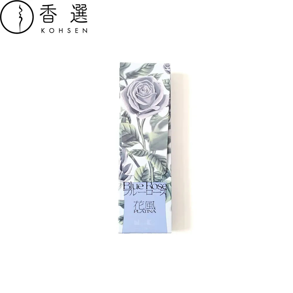 日本香堂 花風PLATINA ブルーローズ Blue Rose 小バラ詰 お香 お線香 インセンス スティック型 incense 日本製 アロマ メール便 送料無料