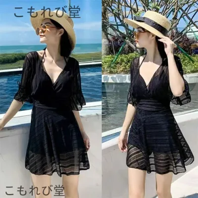【送料無料】レディース レディース 160 フィットネス水着 セパレート 体型カバー ラッシュガード セット ビキニ かわいい シンプル