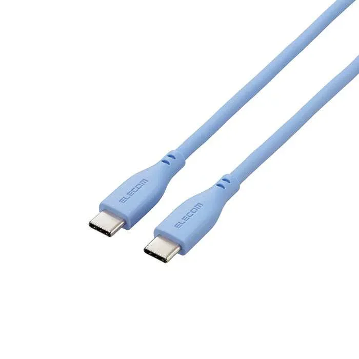 【代引不可】タイプC ケーブル USB Type-C to Type-C 充電ケーブル ゼニスブルー 2m PD 60W対応 CtoC エレコム MPA-CCSS20BU
