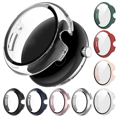 Pixel Watch3 Case Cover for Pixel Watch 3 41mm / 45mm Tempered Glass with Glass Film Full Protection LCD Protective Case for Google Google Pixel Watch 3 41mm / 45mm