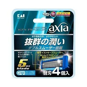 【本日楽天ポイント4倍相当】【メール便で送料無料でお届け 代引き不可】貝印カミソリ株式会社カイレザー axia 替刃 ( 4コ入 )【ML385】