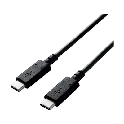 ELECOM USB2.0ケーブル C-Cタイプ 認証品 PD対応 3A出力 1.0m ブラック U2C-CC10NBK2