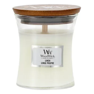 ウッドウィック Wood Wick ジャーS リネン アロマキャンドル 【当日出荷14時まで_休業日除く】【割引クーポンあり】
