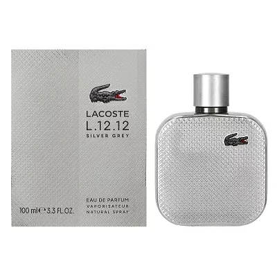 ラコステ LACOSTE L.12.12 シルバー グレイ オードパルファム EDP SP 100ml 【香水】【当日出荷14時まで_休業日除く】【送料無料】【割引クーポンあり】