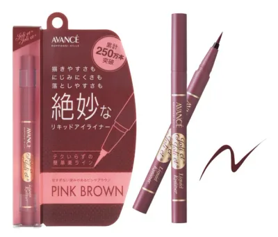 ★メール便発送・送料無料★AVANCE ジョリ・エ ジョリ・エ リキッドアイライナー #ピンクブラウン