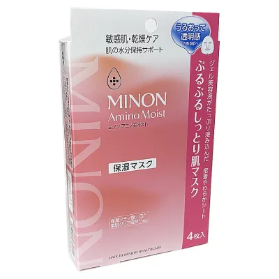 ミノン アミノモイスト ぷるぷるしっとり肌マスク 22mL×4枚入
